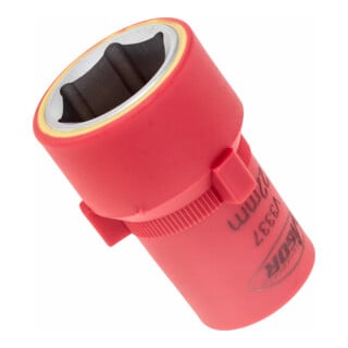 VIGOR Innenvierkant Antrieb 12,5 = 1/2 Zoll VDE-Steckschlüssel-Einsatz Außensechskant-Profil V3337 Vierkant hohl 12,5 mm (1/2 Zoll) Außen-Sechskant Profil 22 Gesamtlänge: 55 mm