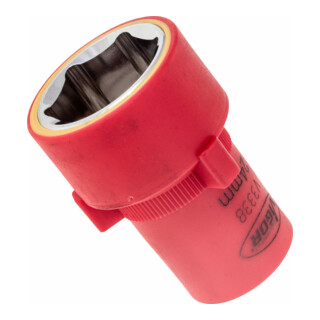 VIGOR Innenvierkant Antrieb 12,5 = 1/2 Zoll VDE-Steckschlüssel-Einsatz Außensechskant-Profil V3338 Vierkant hohl 12,5 mm (1/2 Zoll) Außen-Sechskant Profil 24 Gesamtlänge: 55 mm