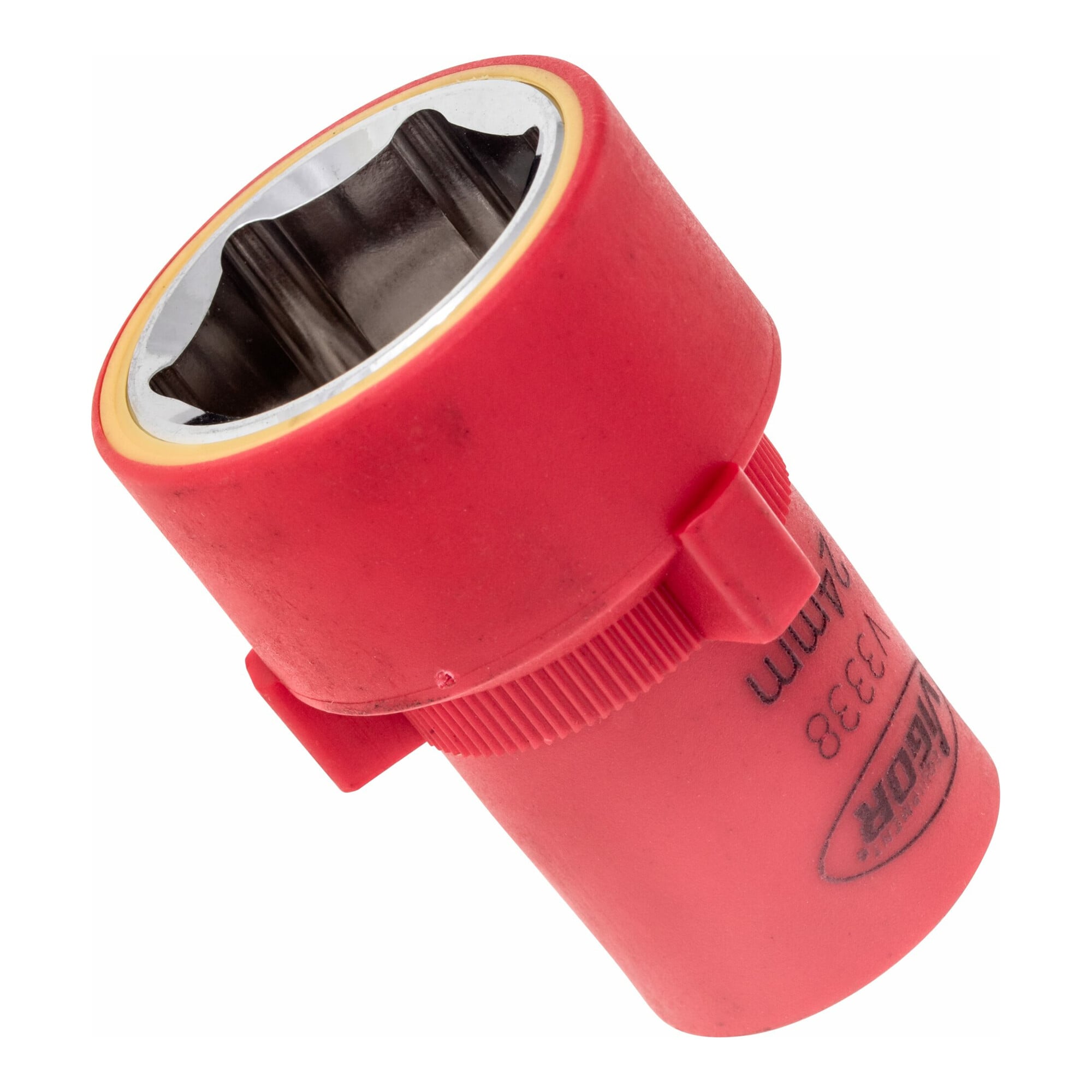 VIGOR Innenvierkant Antrieb 12,5 = 1/2 Zoll VDE-Steckschlüssel-Einsatz Außensechskant-Profil V3338 Vierkant hohl 12,5 mm (1/2 Zoll) Außen-Sechskant Pr