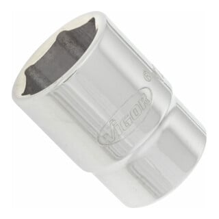 VIGOR Innenvierkant Antrieb 20 = 3/4 Zoll Steckschlüssel-Einsatz Innensechskant-Profil V2256N ∙ Vierkant hohl 20 mm (3/4 Zoll) ∙ Außen-Sechskant Profil ∙ 28 ∙ Gesamtlänge: 52 mm