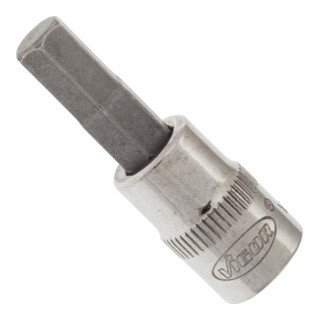 VIGOR Innenvierkant Antrieb 6,3 = 1/4 Zoll Schraubendreher-Einsatz Innensechskant-Profil V2433N ∙ Vierkant hohl 6,3 mm (1/4 Zoll) ∙ Innen-Sechskant Profil ∙ 6 ∙ Gesamtlänge: 38 mm
