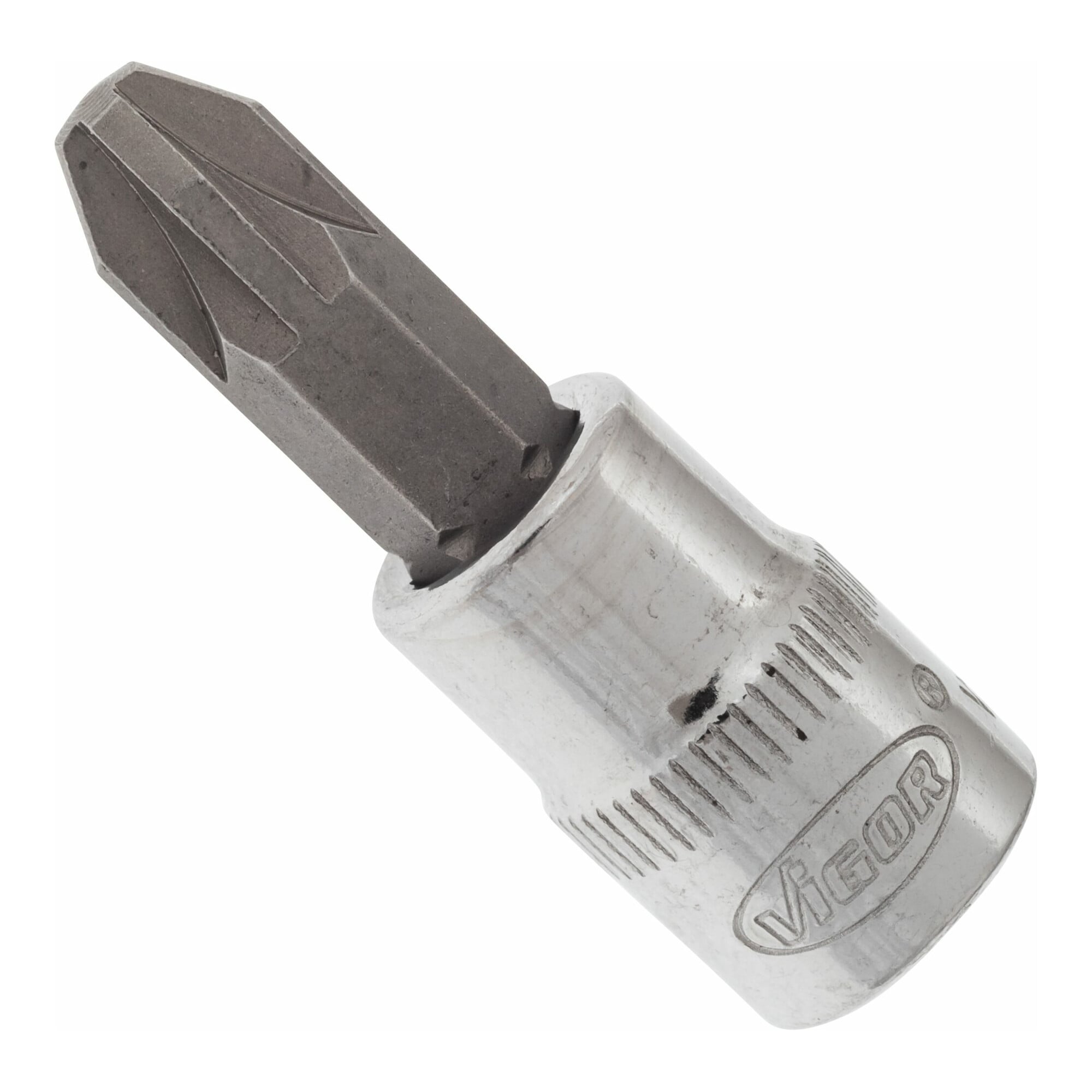 VIGOR Innenvierkant Antrieb 6,3 = 1/4 Zoll Schraubendreher-Einsatz Pozidriv-Profil (PZ) V2441N ∙ Vierkant hohl 6,3 mm (1/4 Zoll) ∙ Pozidriv Profil PZ