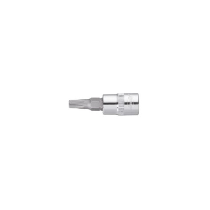 VIGOR Innenvierkant Antrieb 6,3 = 1/4 Zoll Schraubendreher-Einsatz Tamper-Resistant TX Profil V2141 Vierkant hohl 6,3 mm (1/4 Zoll) Tamper Resistant TX Profil T 27 H Gesamtlänge: 37 mm