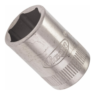 VIGOR Innenvierkant Antrieb 6,3 = 1/4 Zoll Steckschlüssel-Einsatz Außensechskant-Profil V2424N ∙ Vierkant hohl 6,3 mm (1/4 Zoll) ∙ Außen-Sechskant Profil ∙ 12 ∙ Gesamtlänge: 25 mm