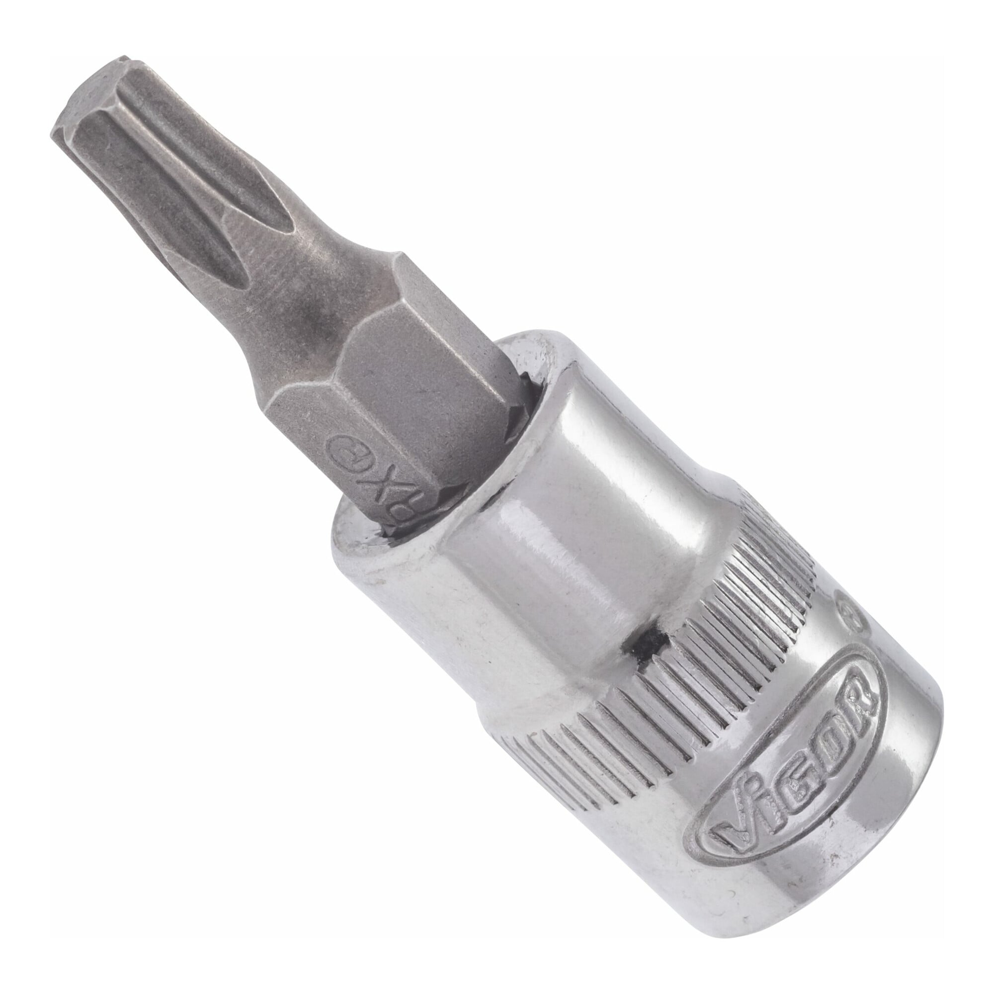 VIGOR Innenvierkant Antrieb 6,3 = 1/4 Zoll TX Schraubendreher-Einsatz Innen TX Profil V2445N ∙ Vierkant hohl 6,3 mm (1/4 Zoll) ∙ Innen TX Profil ∙ T 2