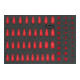 VIGOR Insert en mousse souple 1/1, set d’embouts pour clés à douille, vide V2838-1