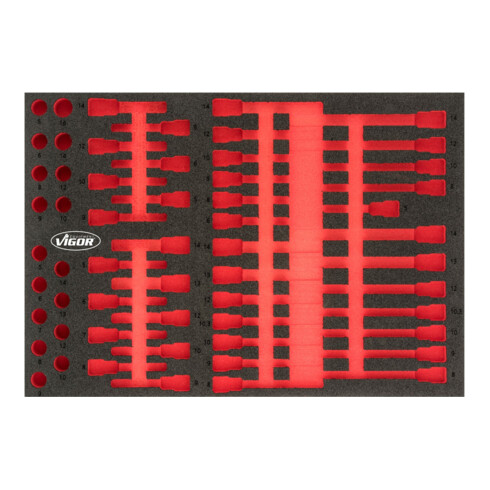 VIGOR Insert en mousse souple, vide V4728