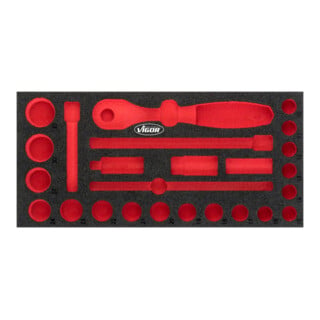 VIGOR Insert en mousse souple, vide V4975-L