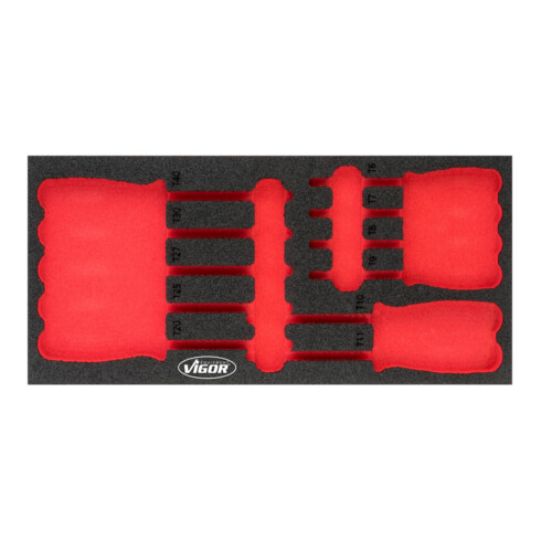 VIGOR Insert en mousse souple, vide V4991-L