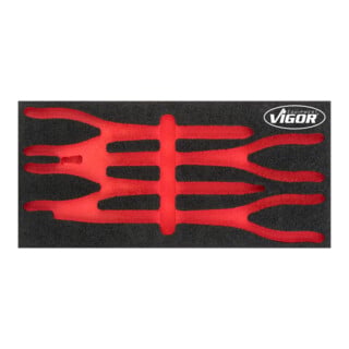 VIGOR Insert en mousse souple, vide V4995-L
