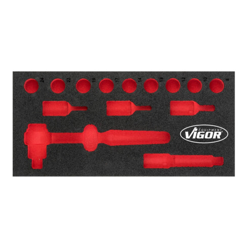 VIGOR Insert en mousse souple, vide V5011-L