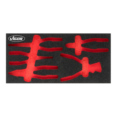 VIGOR Insert en mousse souple, vide V5015-L