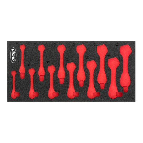 VIGOR Insert en mousse souple, vide V5075-L