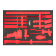 VIGOR Insert en mousse souple, vide V6812-L