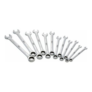 VIGOR Jeu de clés à cliquet, anneau et fourche V1031 - 12 outils