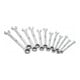 VIGOR Jeu de clés à cliquet, anneau et fourche V1031 - 12 outils-1