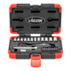 VIGOR Jeu de clés à douille 1/4" carré creux 6,3 mm V3734N, 23 pièces, profil hexagonal extérieur-4