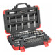 VIGOR Jeu de clés à douille 3/8" V2305N, carré creux et massif 10 mm, 61 pièces-1