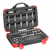 VIGOR Jeu de clés à douille 3/8" V2305N, carré creux et massif 10 mm, 61 pièces