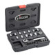 VIGOR Jeu de clés à douille extra-plat V5202 carré creux 6,3 mm (1/4 pouce) 4 – 14 mm, 25 pièces-1