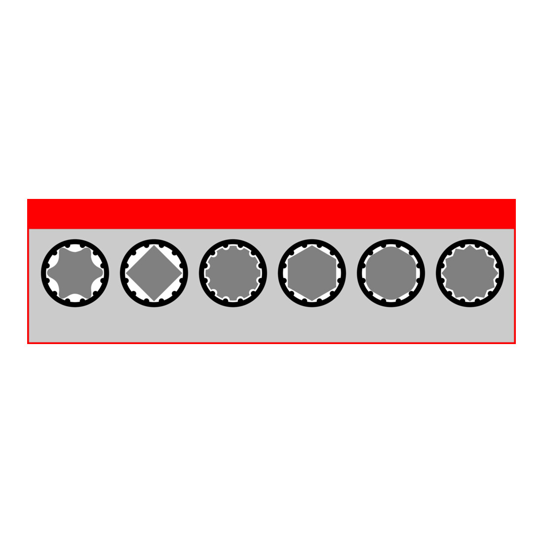 VIGOR Jeu de clés à douille multiprofil 6,3 mm (1/4") carré creux - 12 pièces, L 25 mm