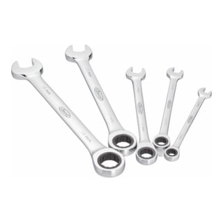 VIGOR Jeu de clés mixtes à cliquet, long V2820, 5 pièces