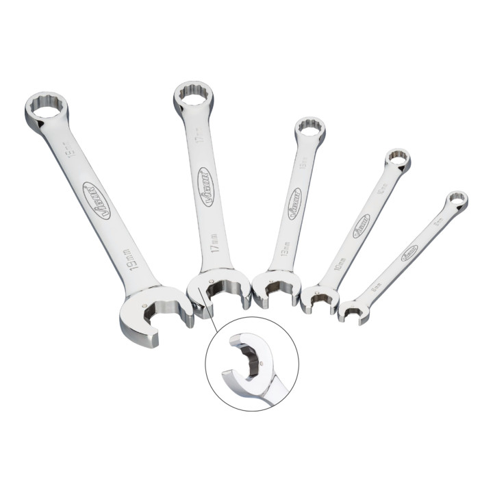 VIGOR Jeu de clés à cliquet à fourche V4951, 5 pièces