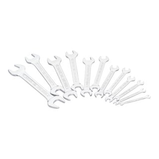 VIGOR Jeu de clés plates doubles V1461N Profil hexagonal extérieur 6 x 7 – 30 x 32 mm, 12 pièces