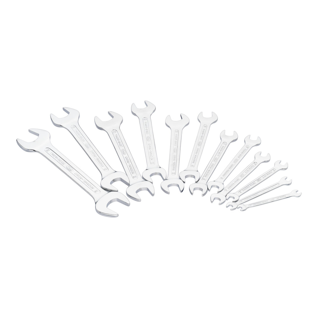VIGOR Jeu de clés plates doubles V1461N Profil hexagonal extérieur 6 x 7 – 30 x 32 mm, 12 pièces