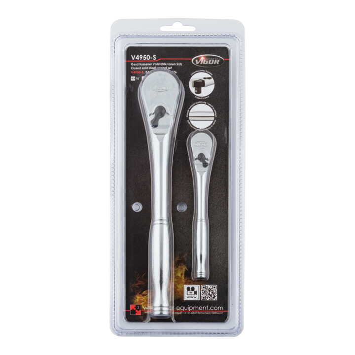 VIGOR Jeu de cliquets à denture fine V4950-S ∙ Nombre d’outils : 2