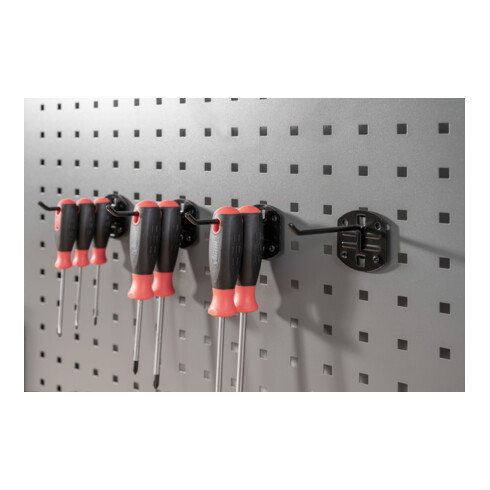 VIGOR Jeu de crochets doubles pour outils 100 mm V2520 Longueur totale : 100 mm 10 outils