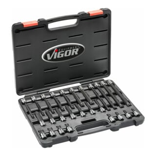 VIGOR Jeu de douilles mâles à denture multiple (XZN) 26