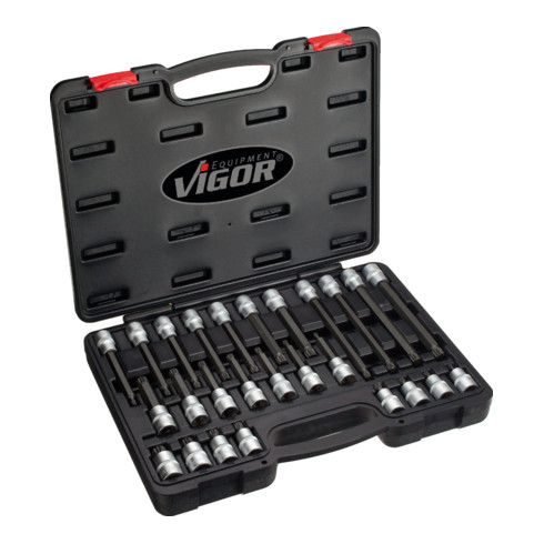 VIGOR Jeu de douilles mâles à denture multiple (XZN) 26