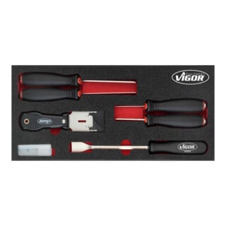 VIGOR Jeu de grattoirs V5017, 16 outils