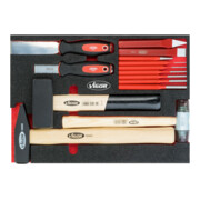 VIGOR Jeu de marteau et burin V5085, 14 outils-1