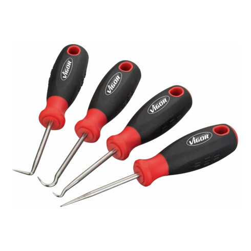 VIGOR Jeu de mini crochets V4663 130 mm 4 pièces