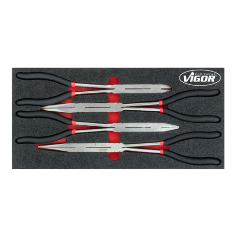 VIGOR Jeu de pinces à double articulation V4995, 4 pièces