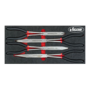 VIGOR Jeu de pinces à double articulation V4995, 4 pièces