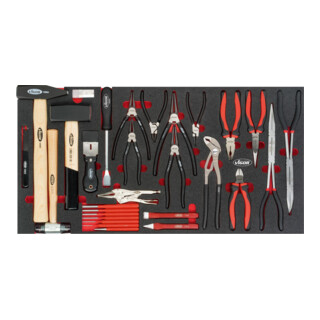 VIGOR Jeu de pinces, marteau et burins V5638, 38 outils
