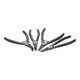 VIGOR Jeu de pinces pour circlips, 180 mm V4442, 4 outils-1