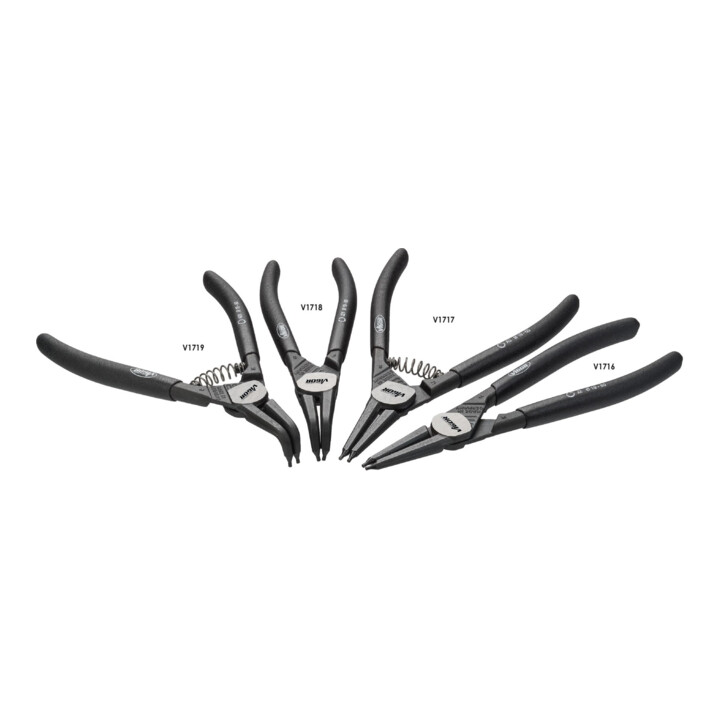 VIGOR Jeu de pinces pour circlips, 180 mm V4442, 4 outils
