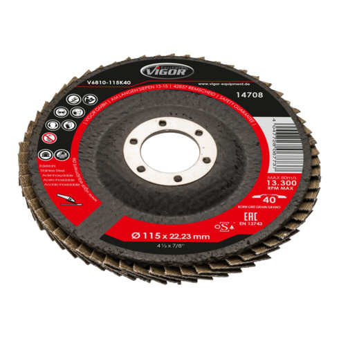 Jeu de rondelles de blocage dentelées VIGOR 22,23 mm