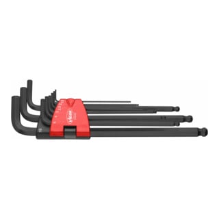 VIGOR Jeu de tournevis d’angle V4942 9 pièces Profil hexagonal intérieur 1,5 2 2,5 3 4 5 6 8 10