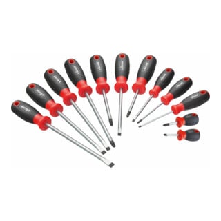 VIGOR Jeu de tournevis V4655 fente et cruciforme PH 0,6 x 3 – 1,6 x 10 PH0 – PH3, 12 pièces