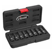 VIGOR Jeu d'embouts à choc pour profil intérieur étoile (XZN) V7018