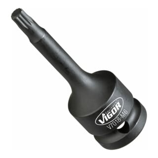 VIGOR Jeu d'embouts à chocs pour douilles à profil intérieur étoile (XZN) V7018-M6