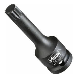 VIGOR Jeu d'embouts à chocs pour vis à empreinte intérieure étoilée (XZN) V7018-M12