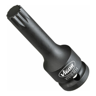 VIGOR Jeu d'embouts de clé à chocs pour profil intérieur étoile (XZN) V7018-M14