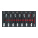 VIGOR Jeu d'embouts tournevis à empreinte multiple V5091, 22 outils