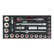 VIGOR Jeu d'outils à douilles V4975 10 – 32 25